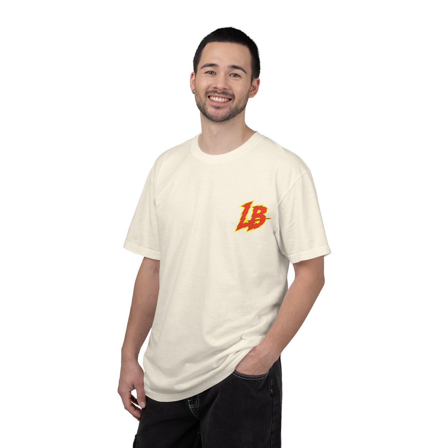 Graphic T-Shirt — 'World Famous' Retro Sign Back Print with LB Chest Logo "UTILITY"