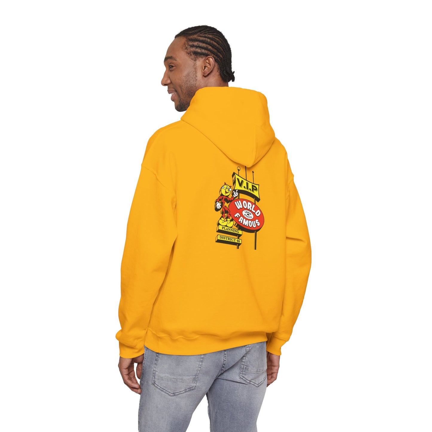 LB Lightning Logo Hoodie — Retro Flame Graphic Pullover