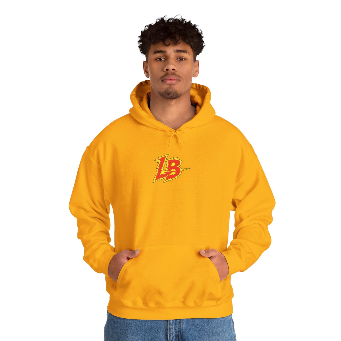 LB Lightning Logo Hoodie — Retro Flame Graphic Pullover