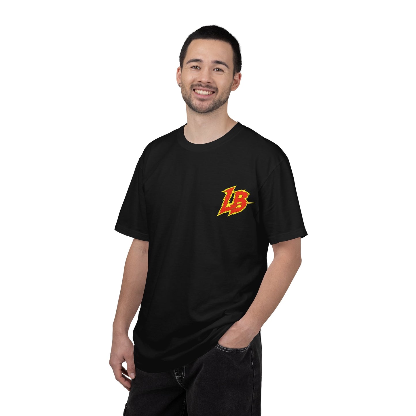 Graphic T-Shirt — 'World Famous' Retro Sign Back Print with LB Chest Logo "UTILITY"
