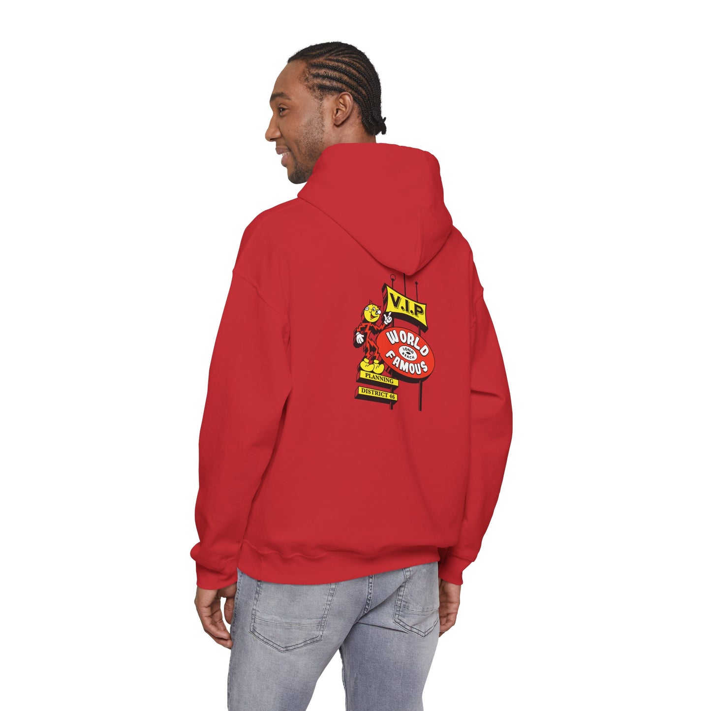LB Lightning Logo Hoodie — Retro Flame Graphic Pullover