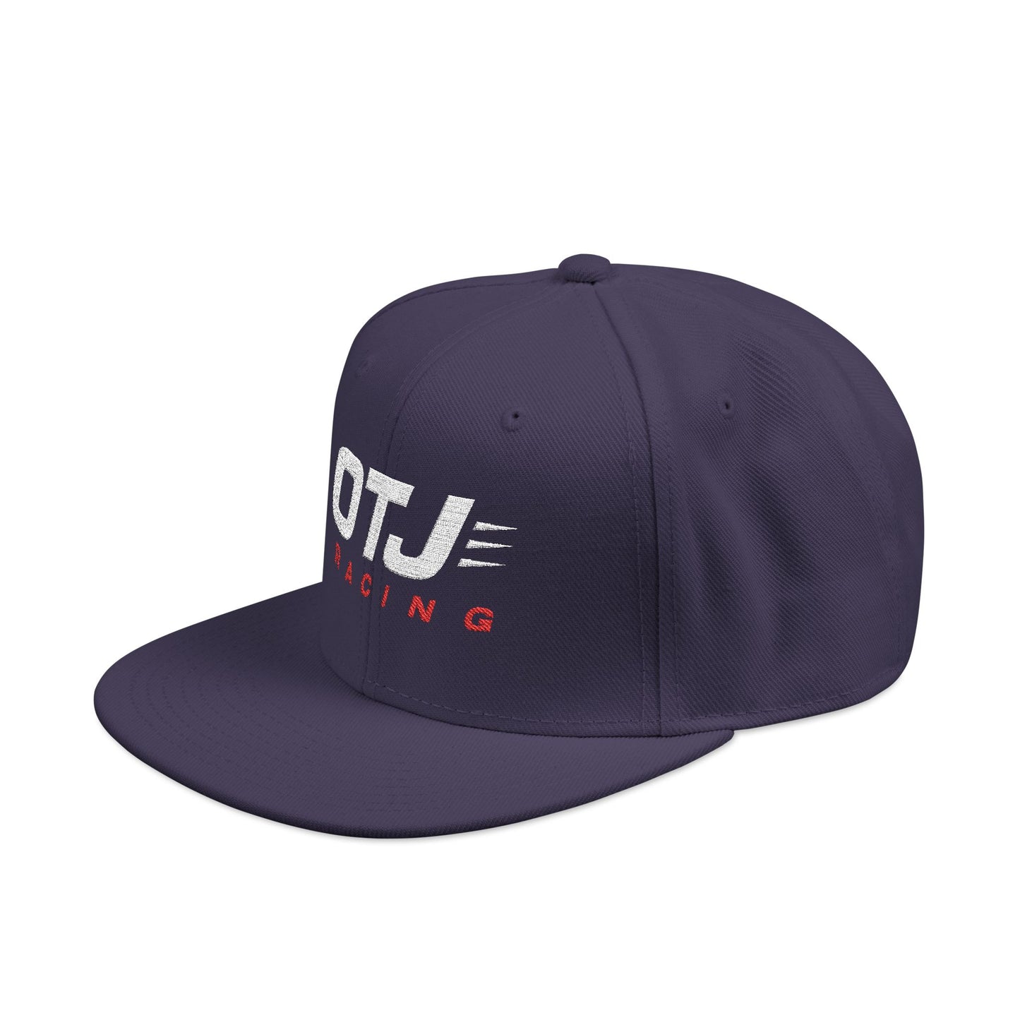 Embroidered Snapback Hat — OTJ Racing Distressed Logo