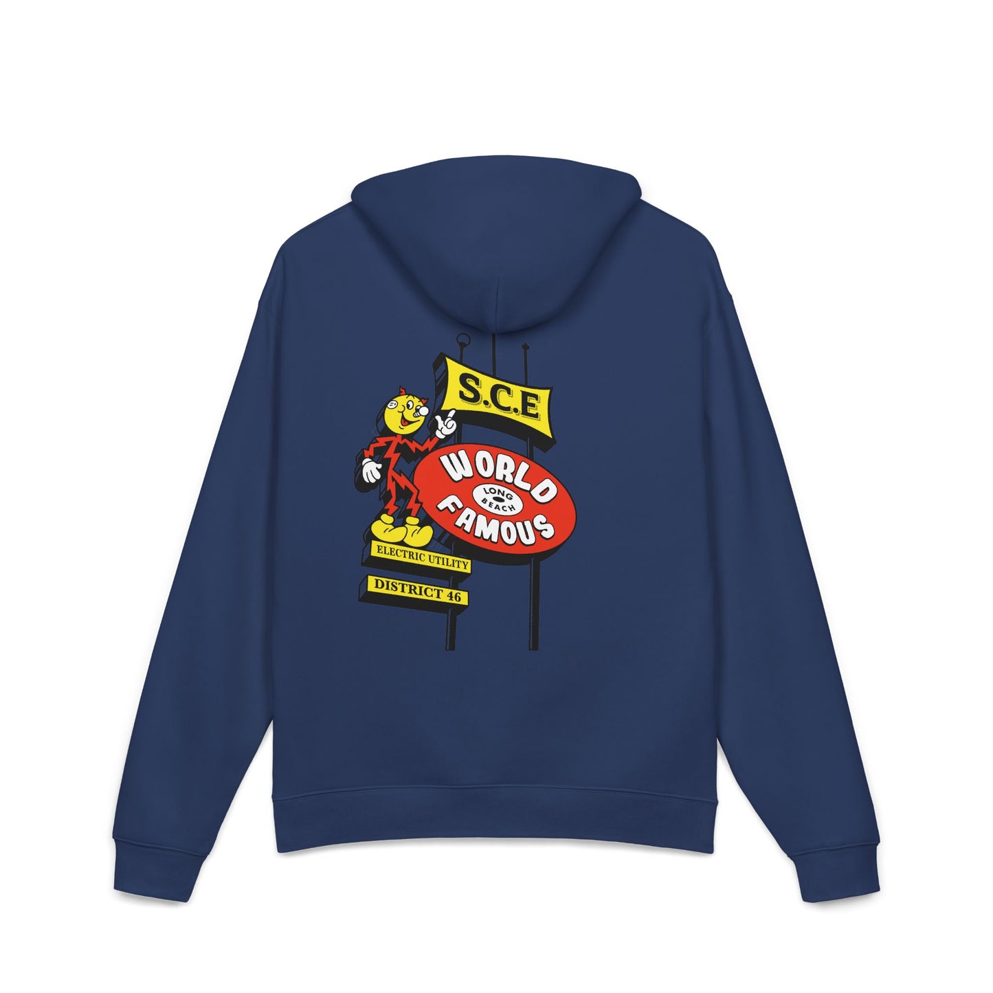 World Famous Graphic Hoodie — Retro VIP Cartoon Back Print