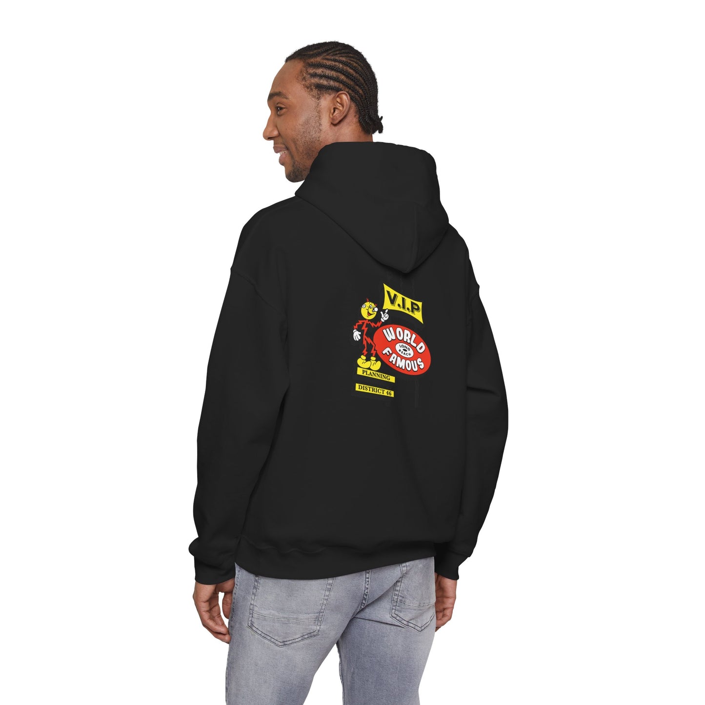 LB Lightning Logo Hoodie — Retro Flame Graphic Pullover