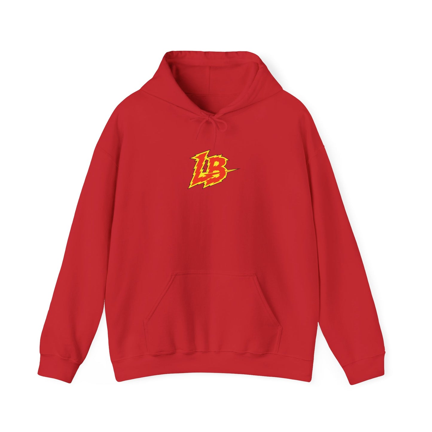 LB Lightning Logo Hoodie — Retro Flame Graphic Pullover