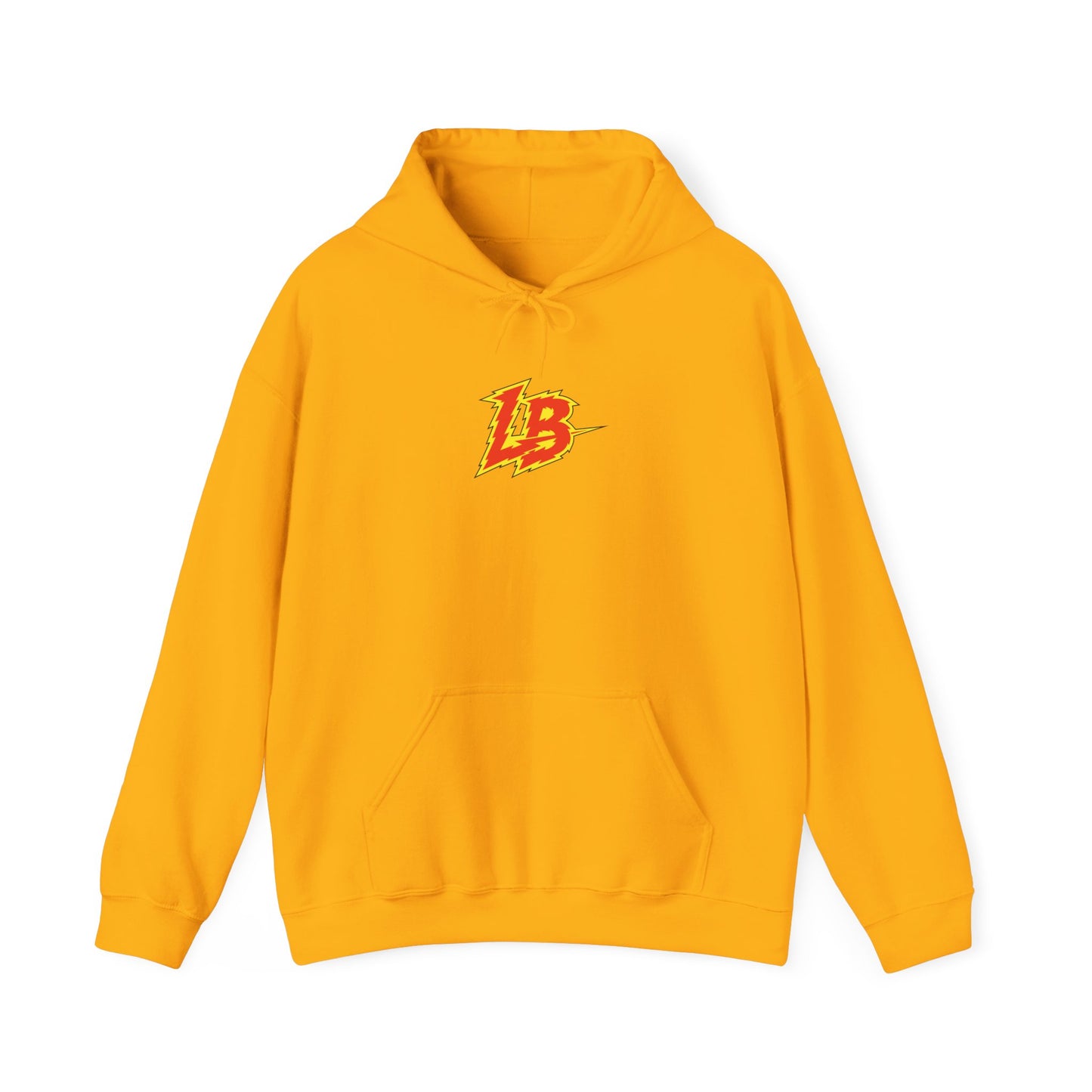 LB Lightning Logo Hoodie — Retro Flame Graphic Pullover