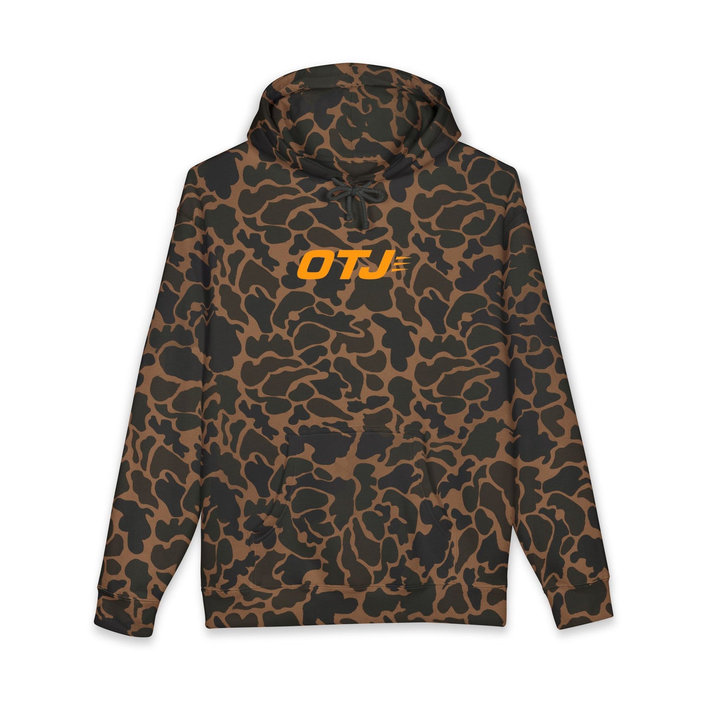 Skull & Wings Hoodie — Retro Orange OTJ Streetwear Pullover