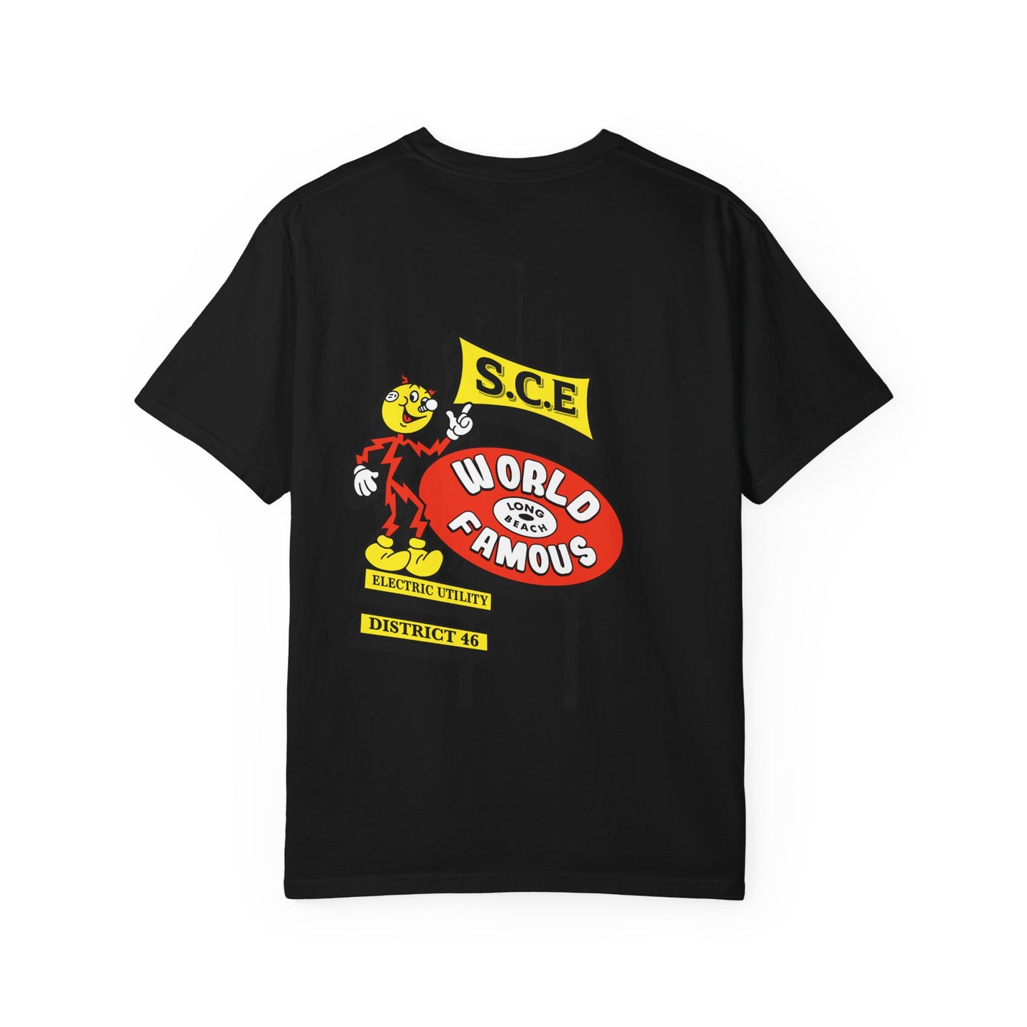Graphic T-Shirt — 'World Famous' Retro Sign Back Print with LB Chest Logo "UTILITY"