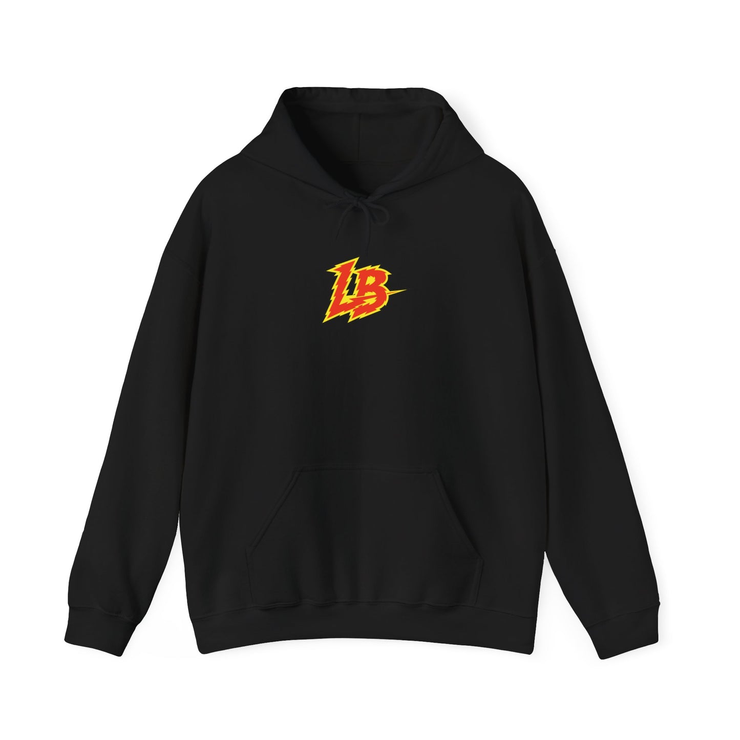 LB Lightning Logo Hoodie — Retro Flame Graphic Pullover