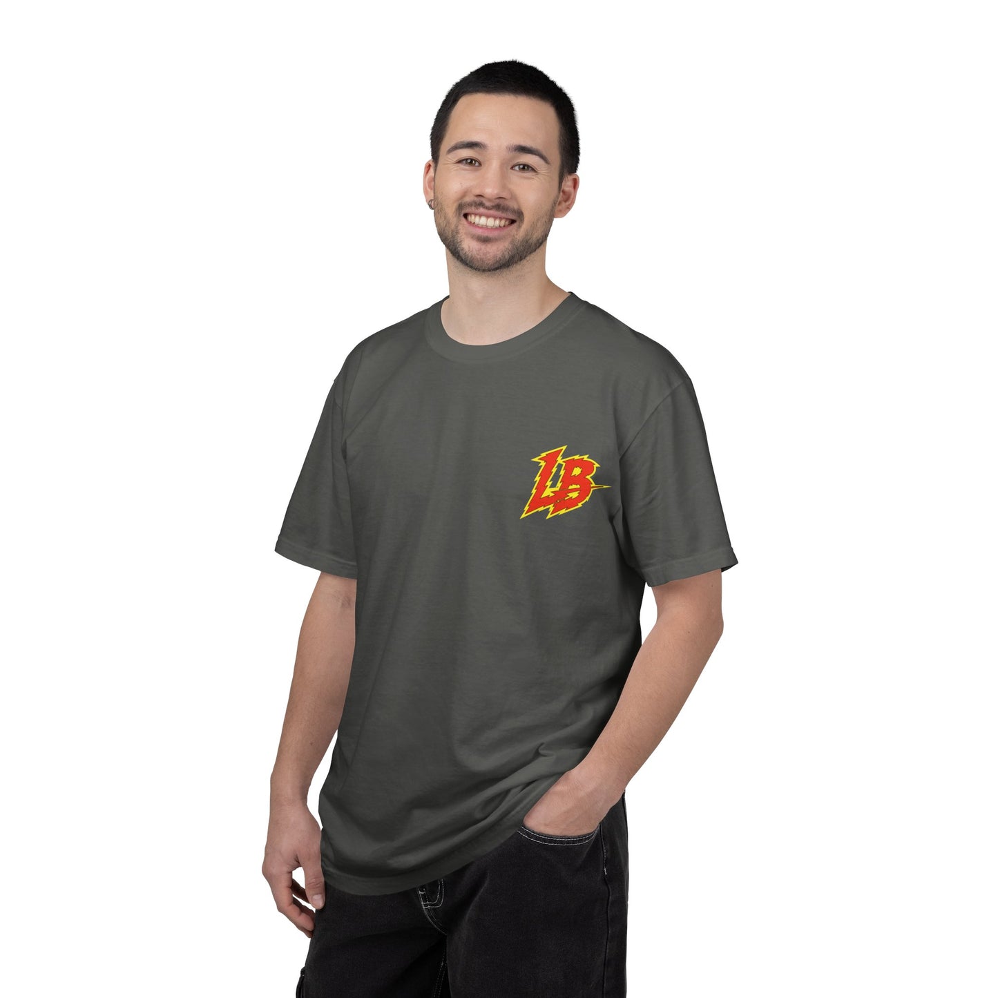 Graphic T-Shirt — 'World Famous' Retro Sign Back Print with LB Chest Logo "UTILITY"