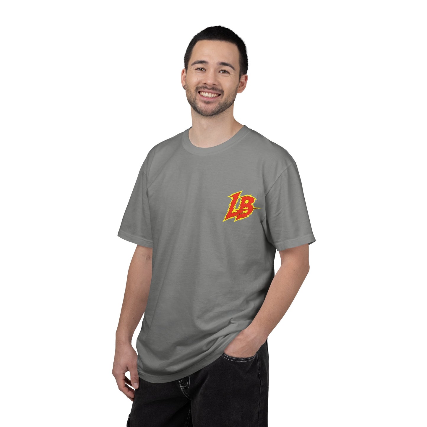Graphic T-Shirt — 'World Famous' Retro Sign Back Print with LB Chest Logo "UTILITY"