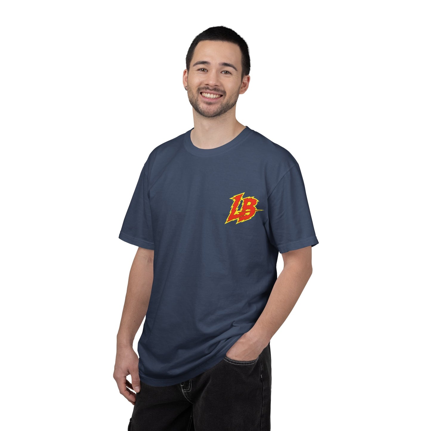 Graphic T-Shirt — 'World Famous' Retro Sign Back Print with LB Chest Logo "UTILITY"