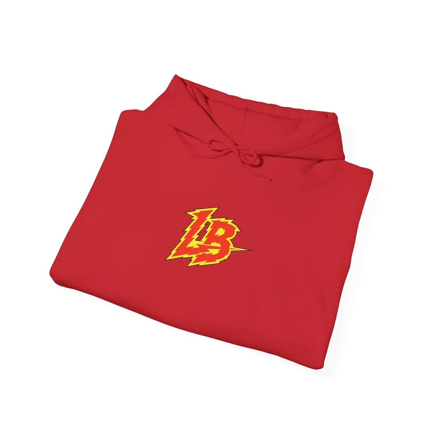 LB Lightning Logo Hoodie — Retro Flame Graphic Pullover