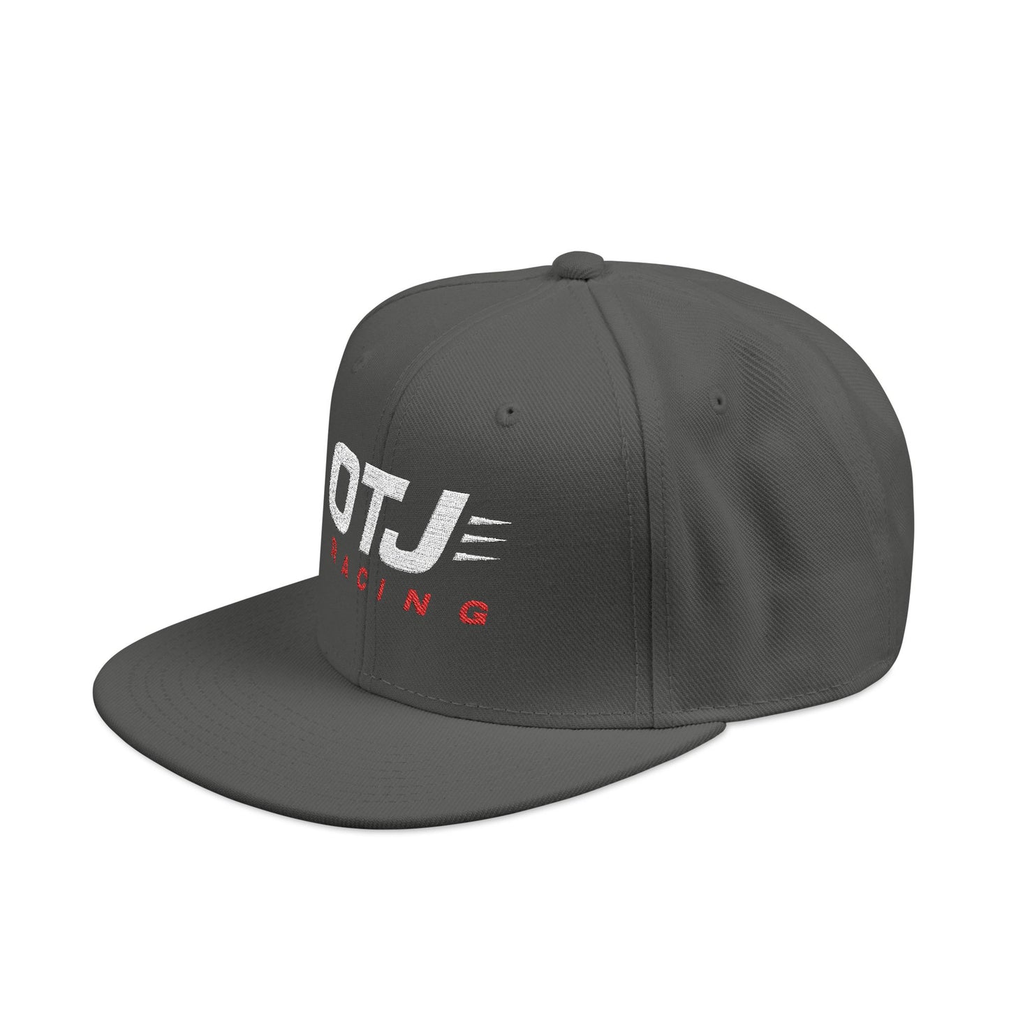 Embroidered Snapback Hat — OTJ Racing Distressed Logo