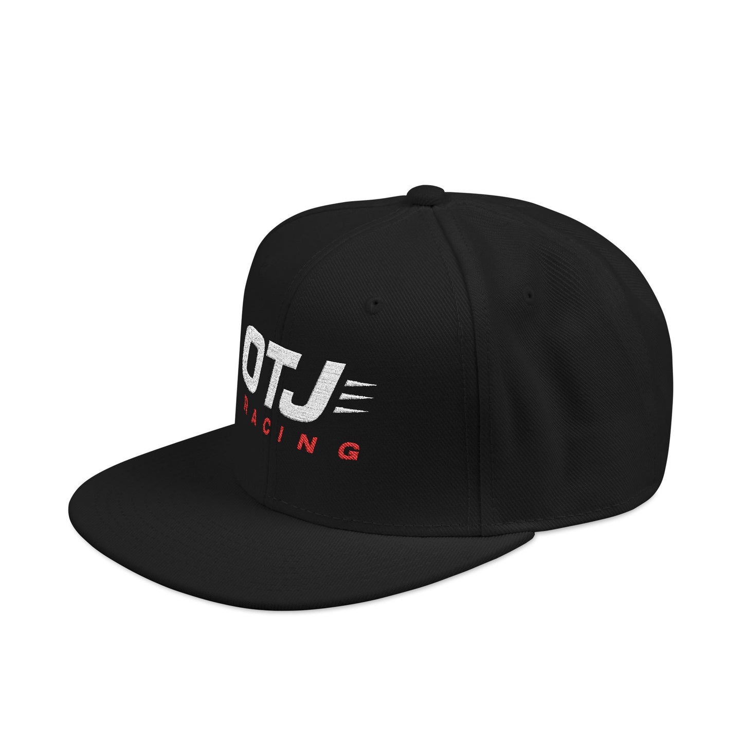 Embroidered Snapback Hat — OTJ Racing Distressed Logo