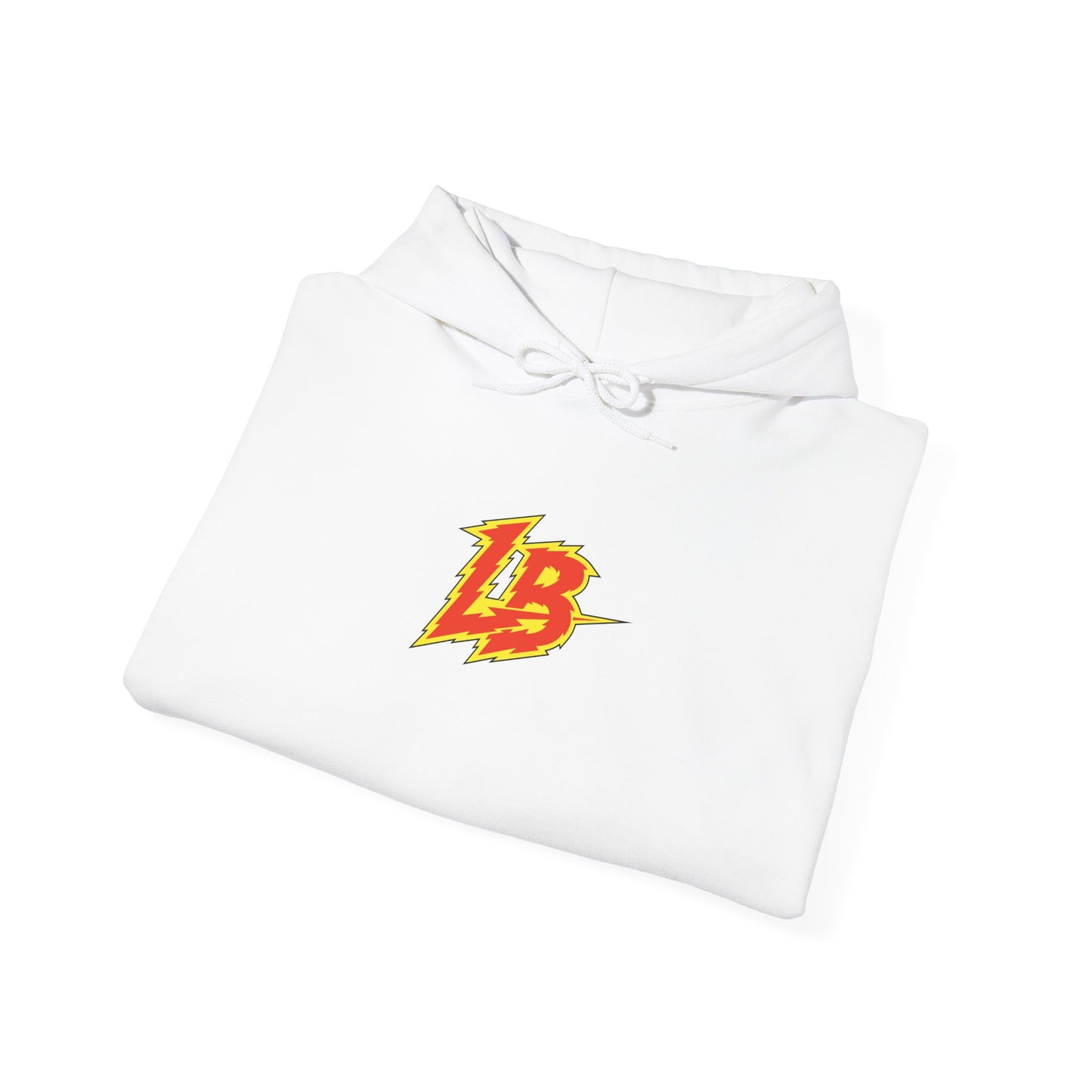 LB Lightning Logo Hoodie — Retro Flame Graphic Pullover